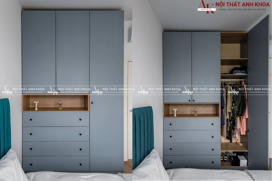 Mẫu tủ 3 cánh gỗ MDF chống ẩm vượt trội Mẫu tủ 3 cánh gỗ MDF chống ẩm vượt trội