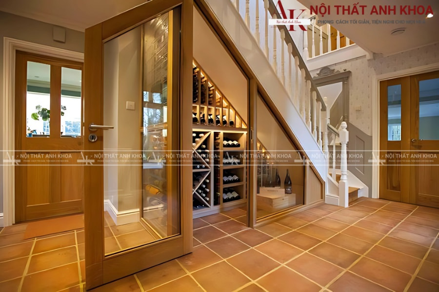 Tủ rượu gầm cầu thang - Xu hướng nội thất đẹp Tủ rượu gầm cầu thang - Xu hướng nội thất đẹp