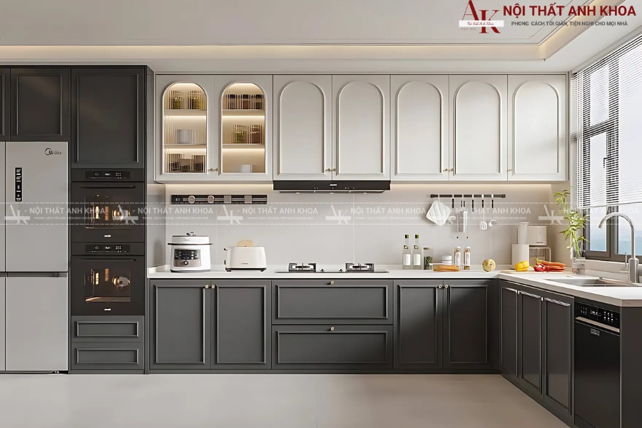 Xu hướng tủ bếp tân cổ điển 2025 - Đẹp, đẳng cấp, tiện nghi Xu hướng tủ bếp tân cổ điển 2025 - Đẹp, đẳng cấp, tiện nghi