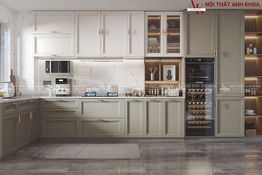 Tủ bếp tân cổ điển ấn tượng - Đem lại không gian bếp đẳng cấp Tủ bếp tân cổ điển ấn tượng - Đem lại không gian bếp đẳng cấp