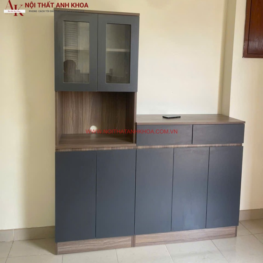 Kệ tủ đựng chén bát và lò vi sóng gỗ công nghiệp MDF Kệ tủ đựng chén bát và lò vi sóng gỗ công nghiệp MDF