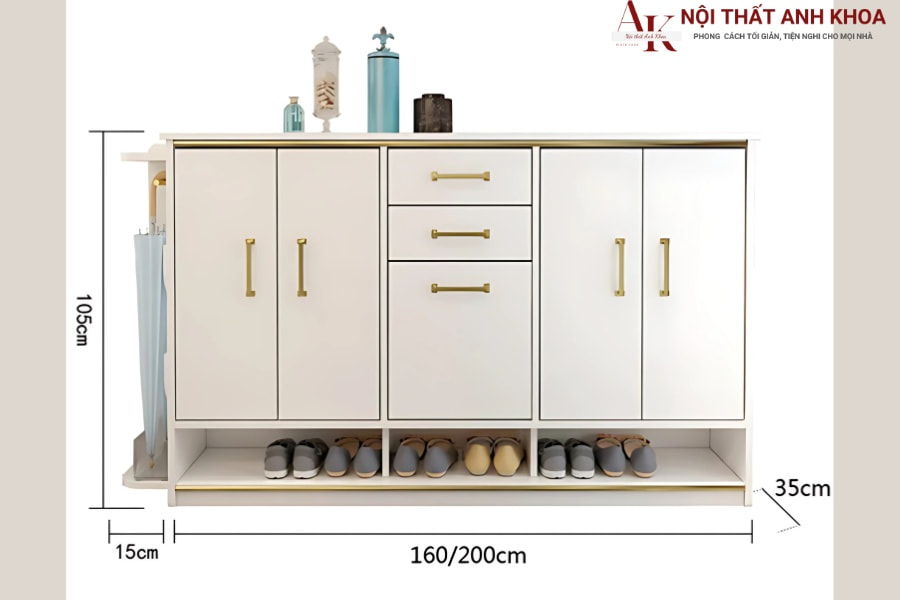 Bí quyết chọn tủ giày gỗ MDF đúng kích thước, hợp mệnh Bí quyết chọn tủ giày gỗ MDF đúng kích thước, hợp mệnh