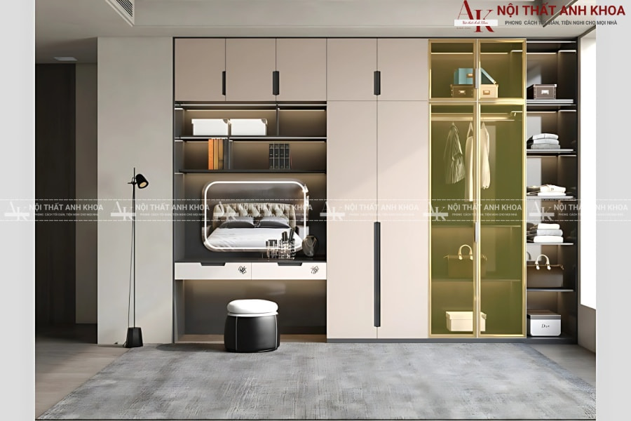 Thiết kế tủ quần áo kịch trần đẳng cấp Thiết kế tủ quần áo kịch trần đẳng cấp