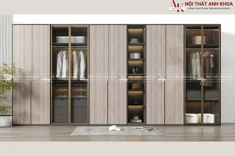 Thiết kế tủ quần áo kịch trần đẹp - Tiết kiệm không gian Thiết kế tủ quần áo kịch trần đẹp - Tiết kiệm không gian