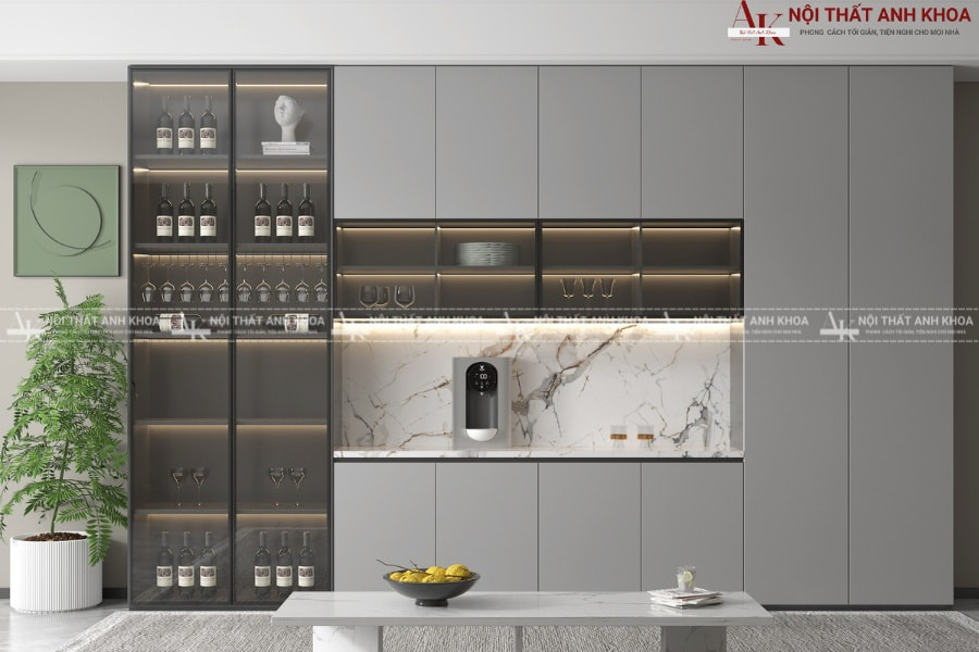 Tủ rượu gỗ phong cách hiện đại MDF - Đẹp mọi góc nhìn Tủ rượu gỗ phong cách hiện đại MDF - Đẹp mọi góc nhìn