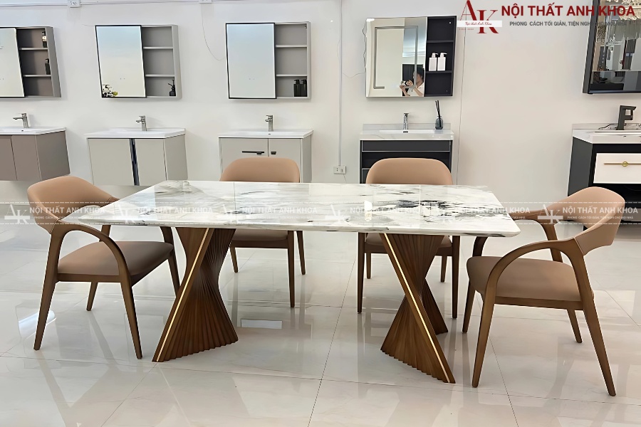 Bàn ăn mặt đá - Xu hướng nội thất hiện đại 2025 Bàn ăn mặt đá - Xu hướng nội thất hiện đại 2025