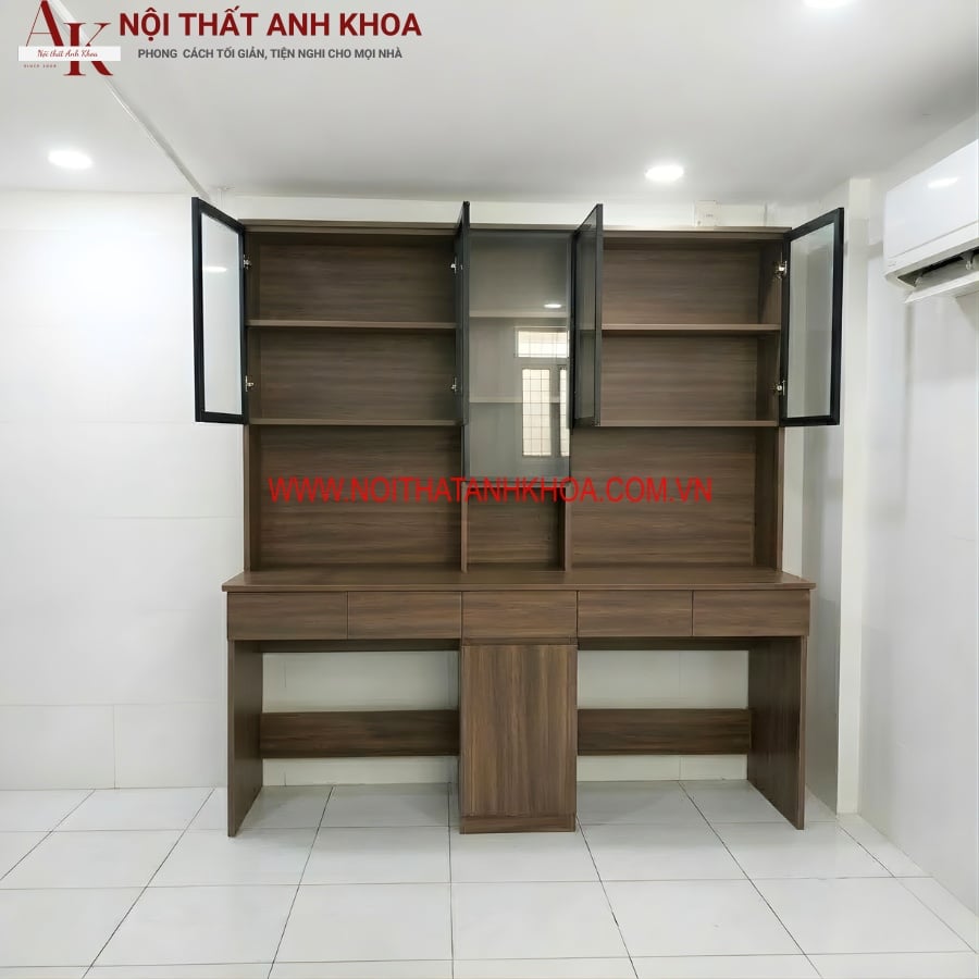 Bàn học sinh cho bé gỗ công nghiệp màu nâu vân gỗ Bàn học sinh cho bé gỗ công nghiệp màu nâu vân gỗ