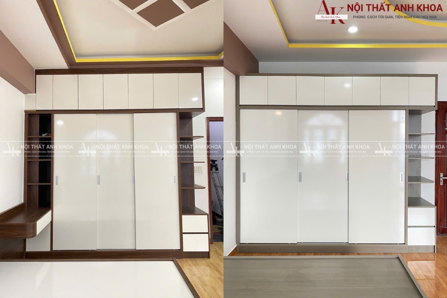 Tủ áo cửa lùa nhiều ngăn - Hiện đại, tinh tế Tủ áo cửa lùa nhiều ngăn - Hiện đại, tinh tế