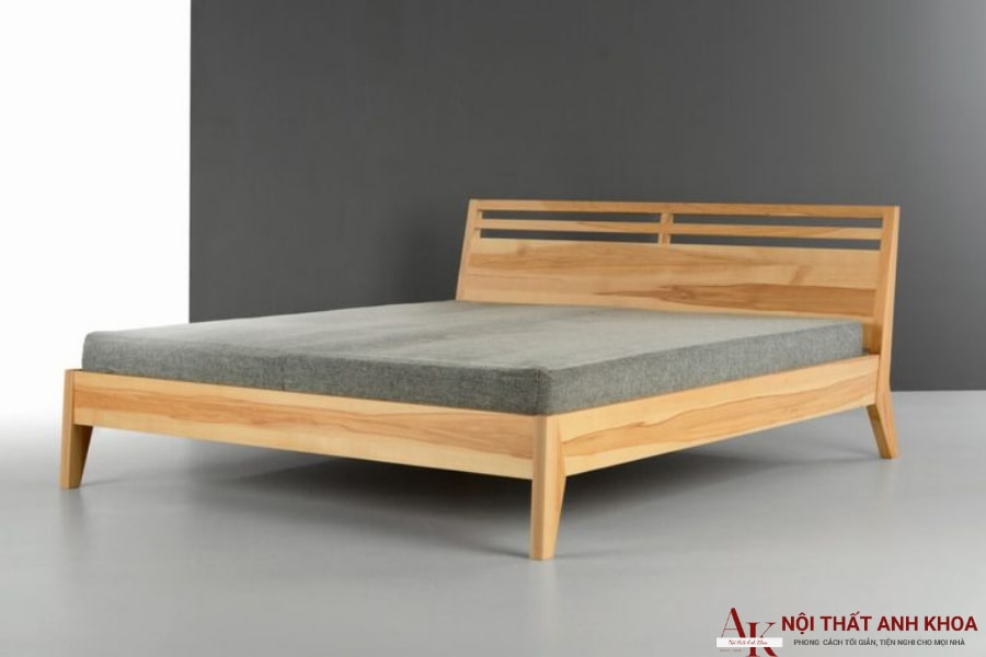 Giường gỗ tự nhiên đơn giản Giường gỗ tự nhiên đơn giản