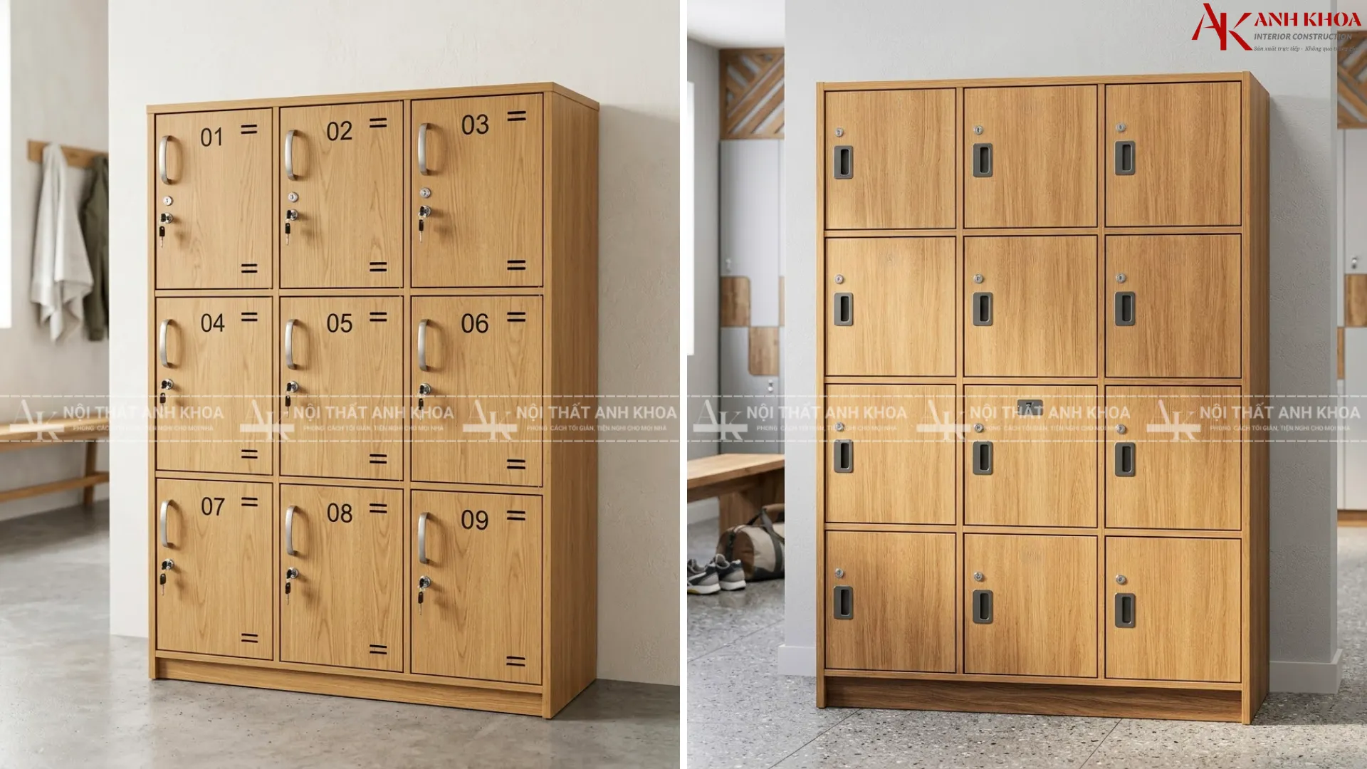 Tủ Locker 9 ngăn và 12 ngăn - Hiện đại, tiện dụng Tủ Locker 9 ngăn và 12 ngăn - Hiện đại, tiện dụng