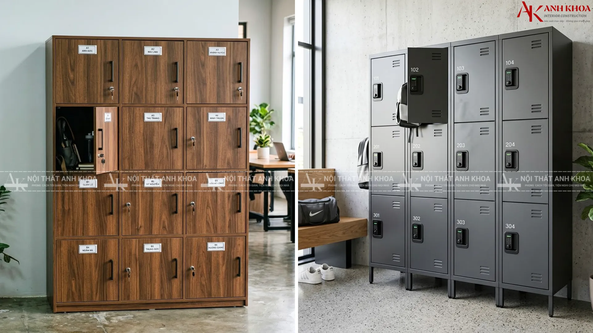 Tủ Locker gỗ và sắt - Giải pháp lưu trữ tối ưu Tủ Locker gỗ và sắt - Giải pháp lưu trữ tối ưu