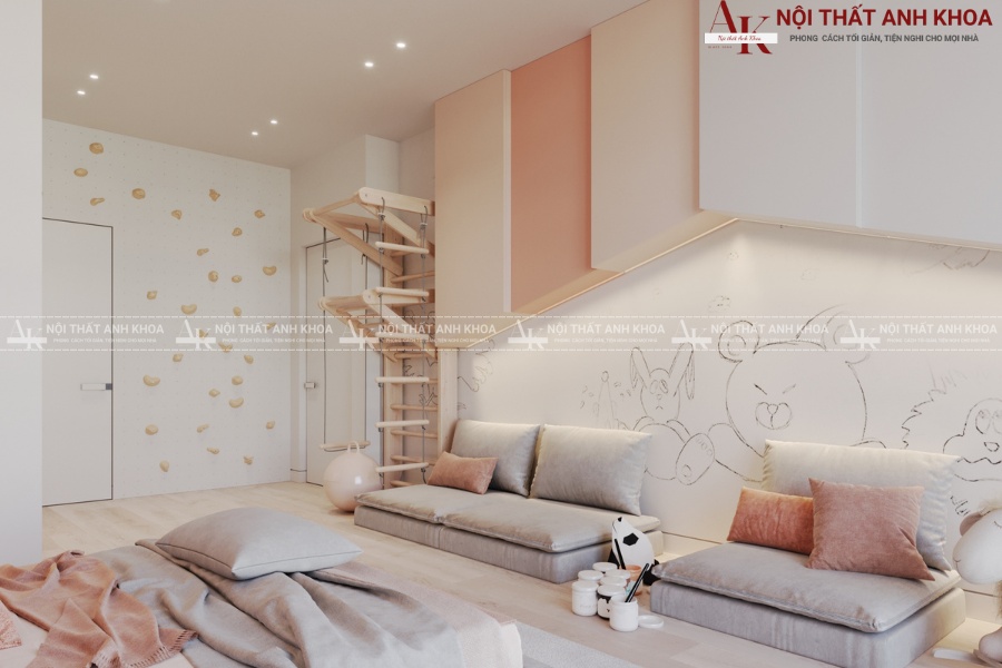 Phòng ngủ đôi cho bé gái - Sáng tạo không gian gắn kết Phòng ngủ đôi cho bé gái - Sáng tạo không gian gắn kết