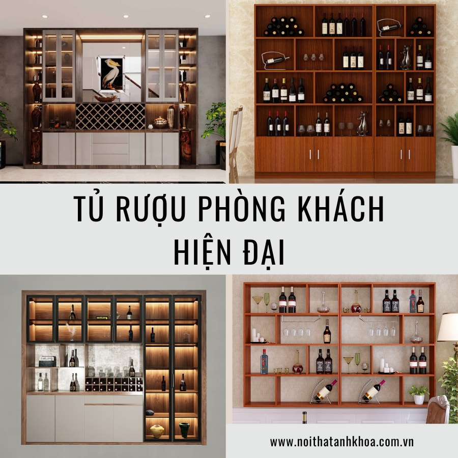 Tủ rượu phòng khách đẹp hiện đại, sang trọng Tủ rượu phòng khách đẹp hiện đại, sang trọng