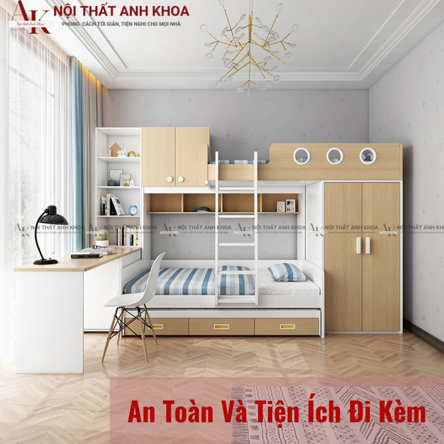 Giường ngủ bé gái, an toàn và tiện ích đi kèm Giường ngủ bé gái, an toàn và tiện ích đi kèm