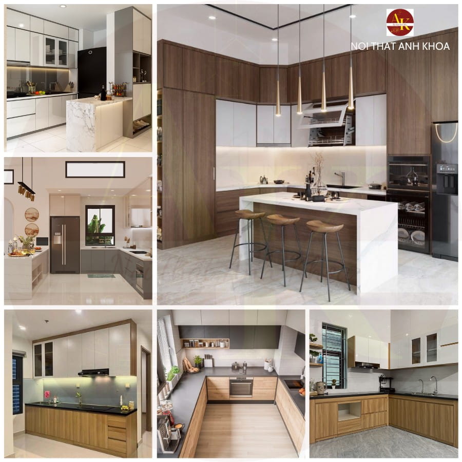 Tủ bếp gỗ công nghiệp đẹp hiện đại, sang trọng Tủ bếp gỗ công nghiệp đẹp hiện đại, sang trọng