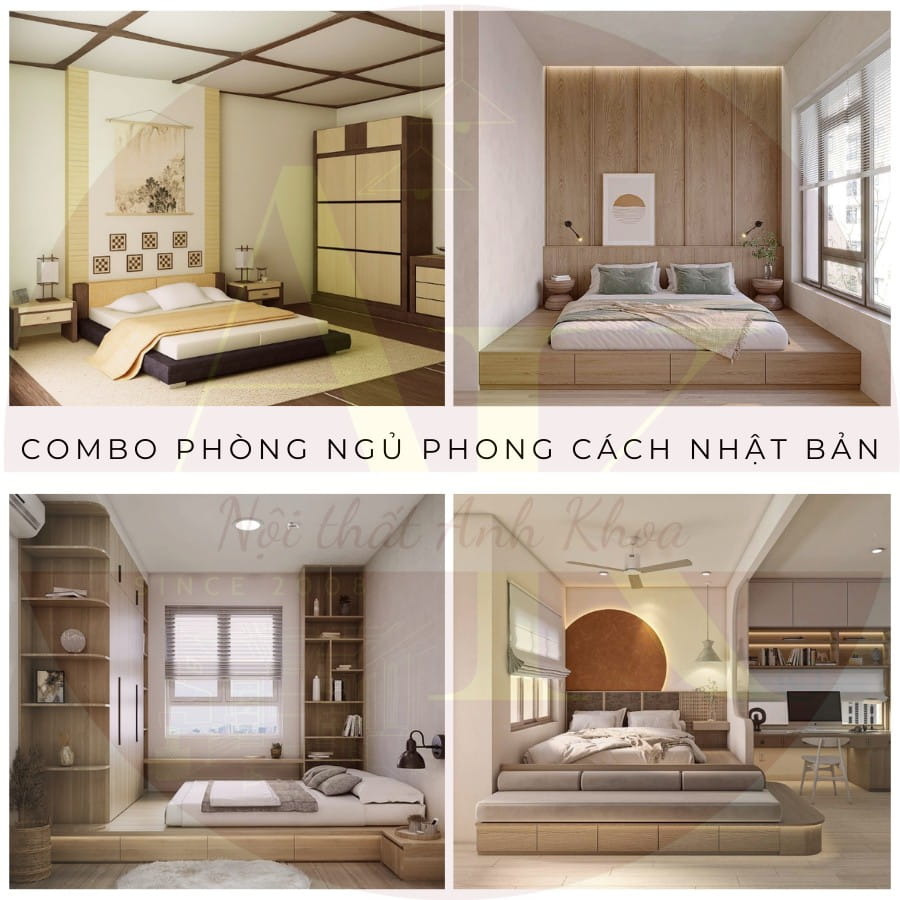 Combo phòng ngủ phong cách Nhật Bản Combo phòng ngủ phong cách Nhật Bản