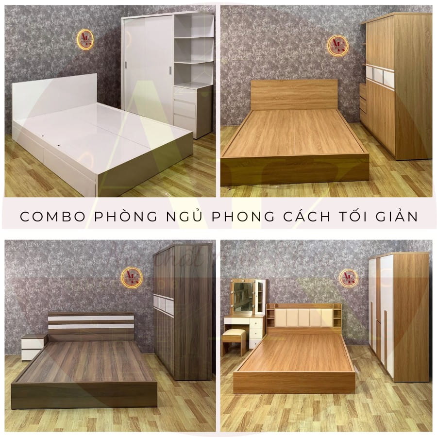 Combo phòng ngủ phong cách tối giản Combo phòng ngủ phong cách tối giản