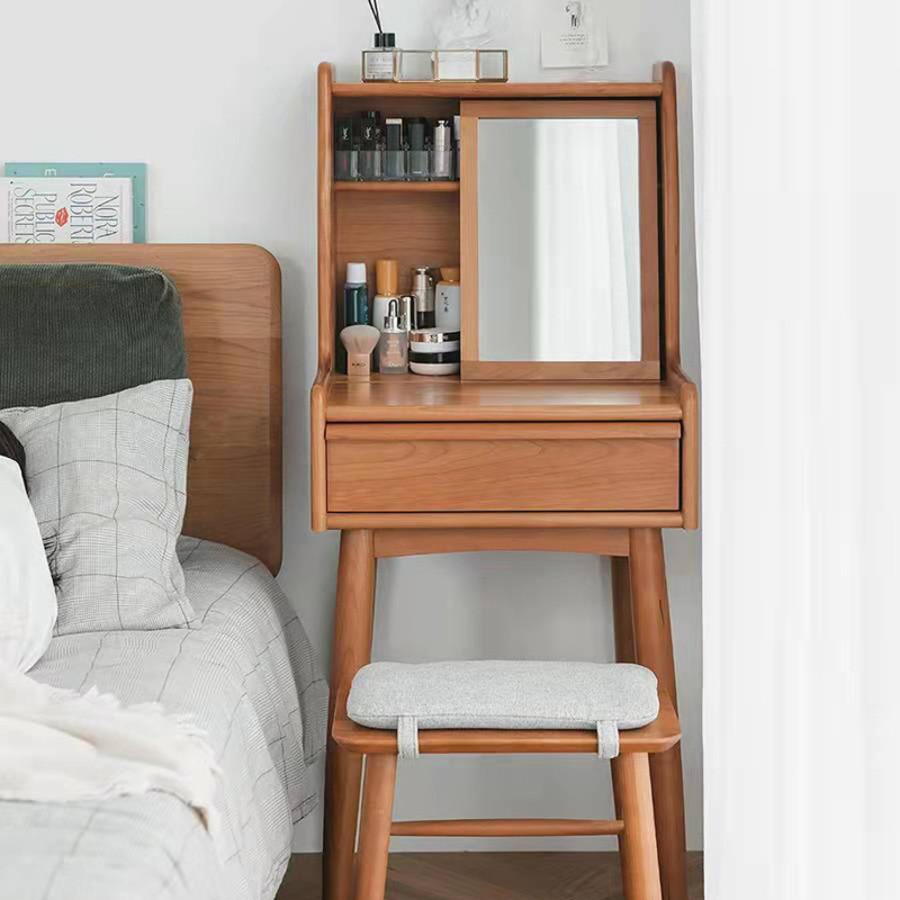 Bàn trang điểm gỗ cao su đẹp, hiện đại Bàn trang điểm gỗ cao su đẹp, hiện đại