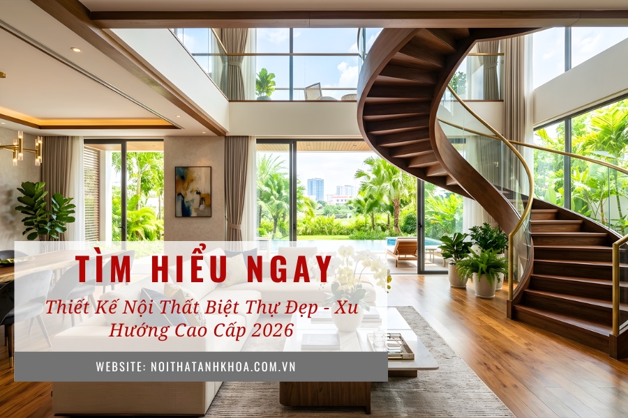 Thiết kế nội thất biệt dẫn đầu xu hướng năm 2026 Thiết kế nội thất biệt dẫn đầu xu hướng năm 2026