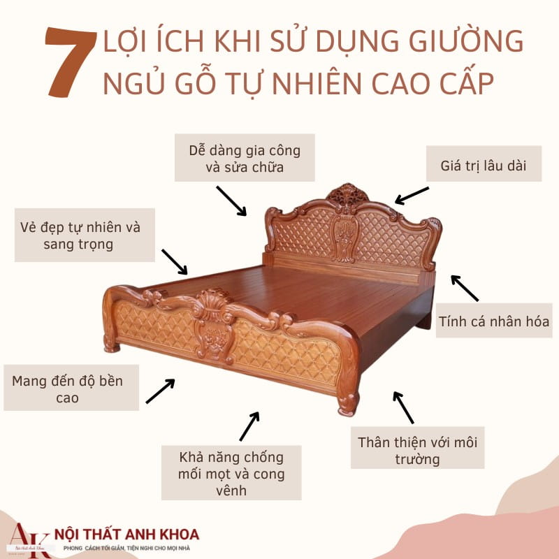 7 lợi ích khi sử dụng giường ngủ gỗ tự nhiên cao cấp 7 lợi ích khi sử dụng giường ngủ gỗ tự nhiên cao cấp