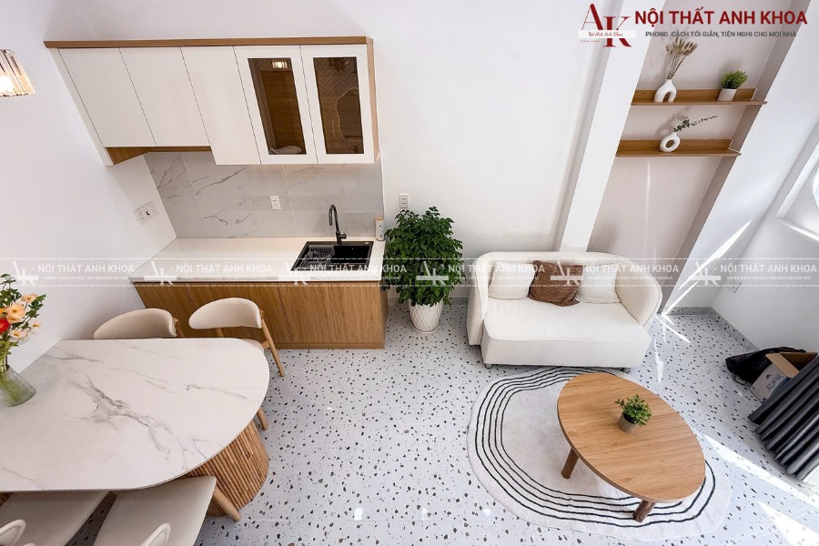 Không gian nội thất gỗ công nghiệp