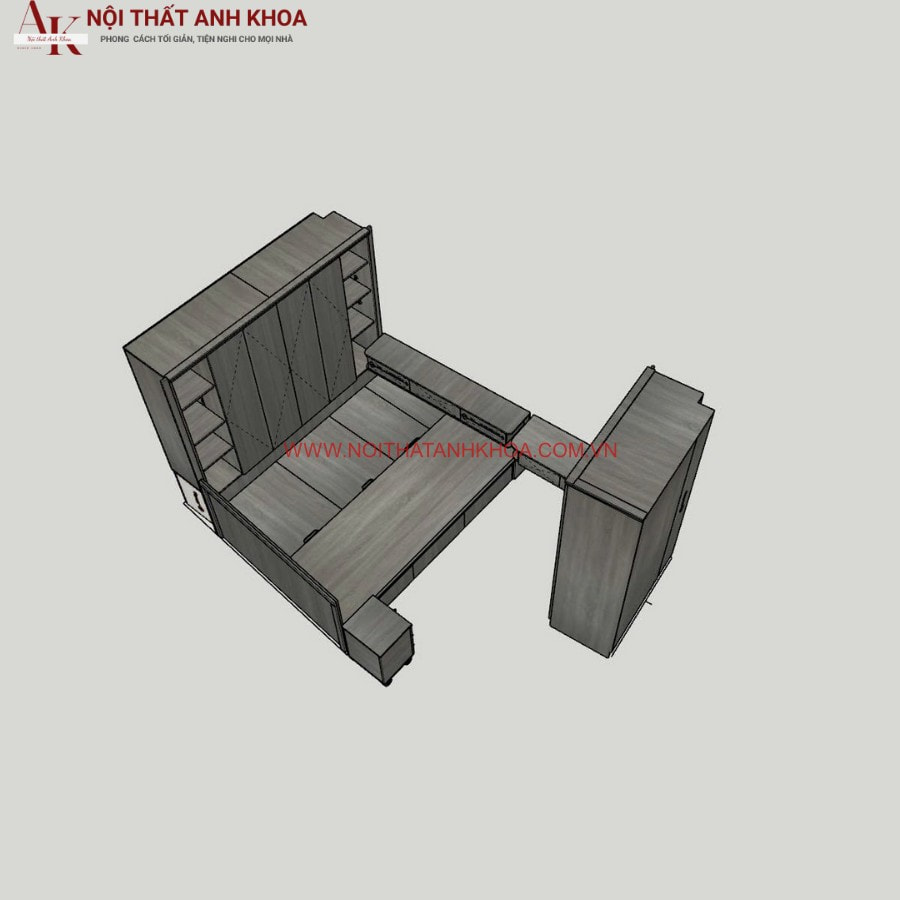 Trọn bộ combo phòng ngủ gỗ công nghiệp MDF Trọn bộ combo phòng ngủ gỗ công nghiệp MDF
