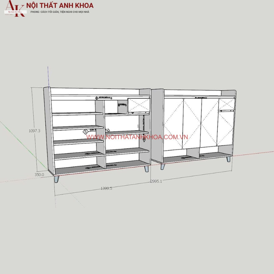 Tủ giày gỗ công nghiệp MDF nhiều ngăn chứa tiện nghi Tủ giày gỗ công nghiệp MDF nhiều ngăn chứa tiện nghi