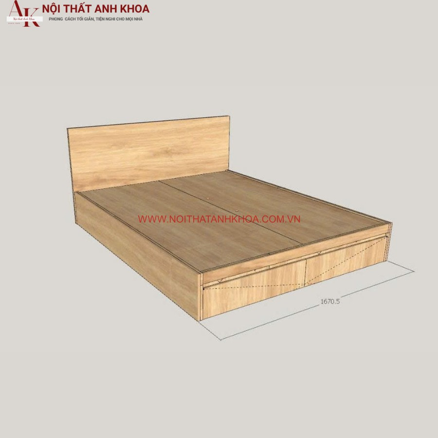 Giường ngủ gỗ công nghiệp có ngăn kéo tiện nghi giá tốt Giường ngủ gỗ công nghiệp có ngăn kéo tiện nghi giá tốt