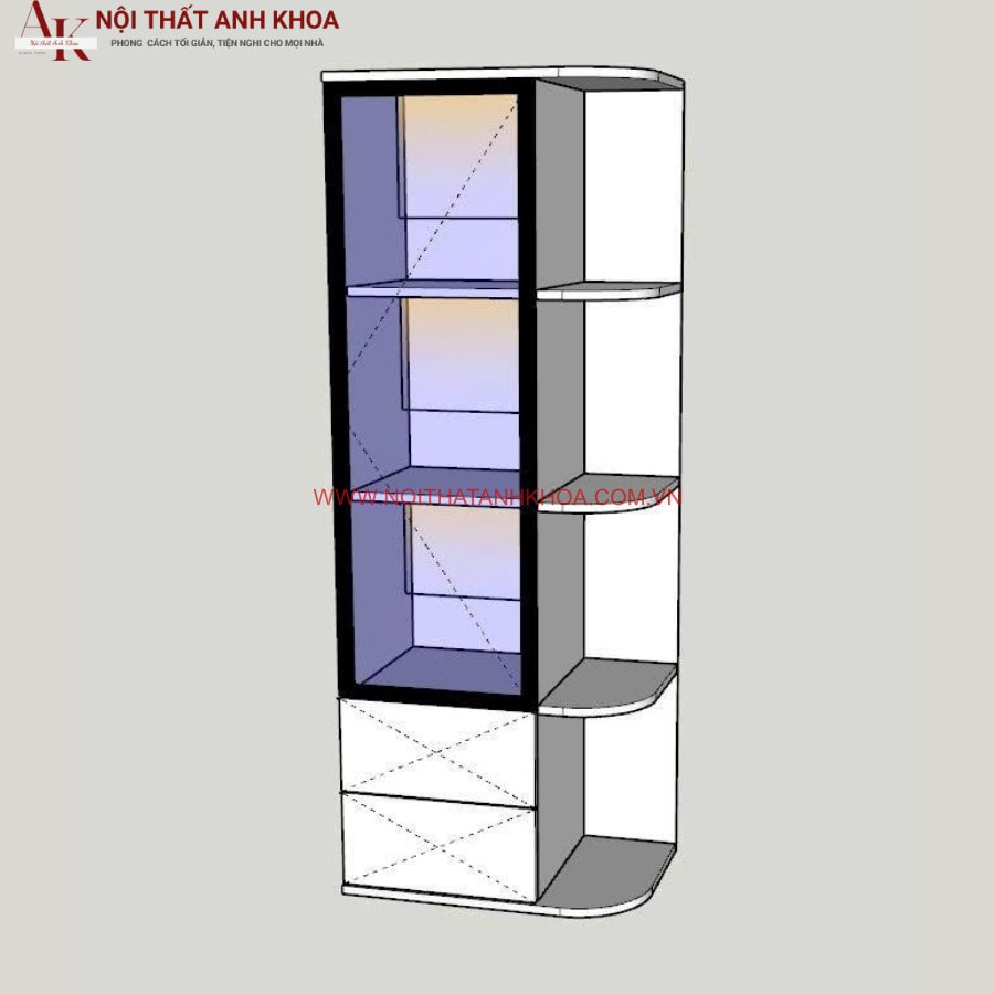 Tủ trang trí phòng khách góc tường có led đẹp, hiện đại Tủ trang trí phòng khách góc tường có led đẹp, hiện đại