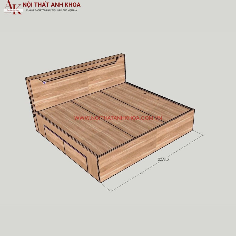 Giường ngủ gỗ công nghiệp MDF bền bỉ theo thời gian Giường ngủ gỗ công nghiệp MDF bền bỉ theo thời gian