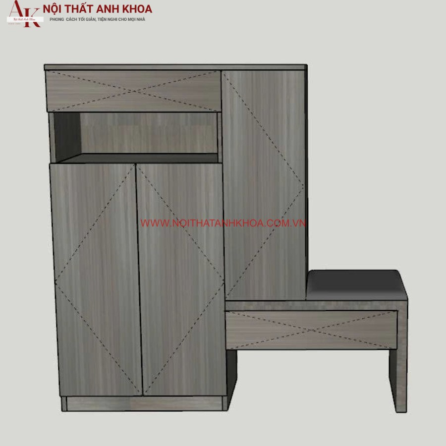 Tủ giày gỗ công nghiệp MDF cứng cáp, bền đẹp Tủ giày gỗ công nghiệp MDF cứng cáp, bền đẹp