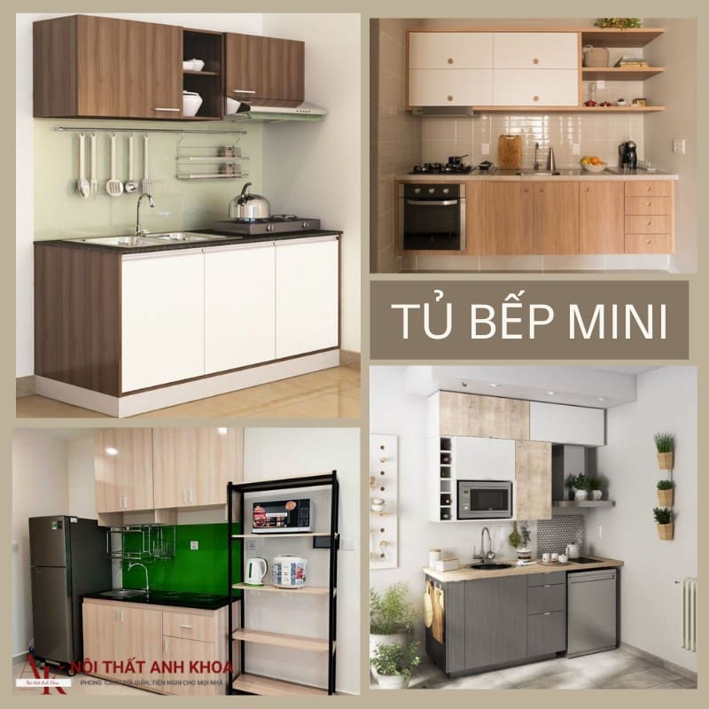 Những mẫu tủ bếp gỗ công nghiệp dành cho chung cư mini, phòng trọ Những mẫu tủ bếp gỗ công nghiệp dành cho chung cư mini, phòng trọ