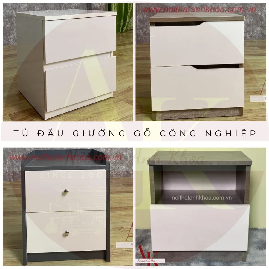 Tủ đầu giường gỗ công nghiệp Tủ đầu giường gỗ công nghiệp