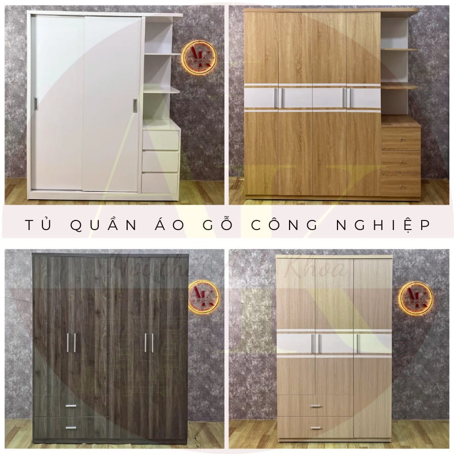 Tủ quần áo gỗ công nghiệp Tủ quần áo gỗ công nghiệp