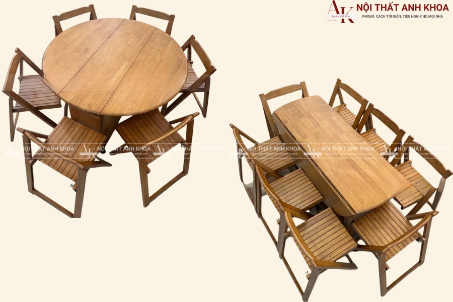 Bộ bàn ăn 8 ghế TP.HCM gấp gọn hiện đại Bộ bàn ăn 8 ghế TP.HCM gấp gọn hiện đại