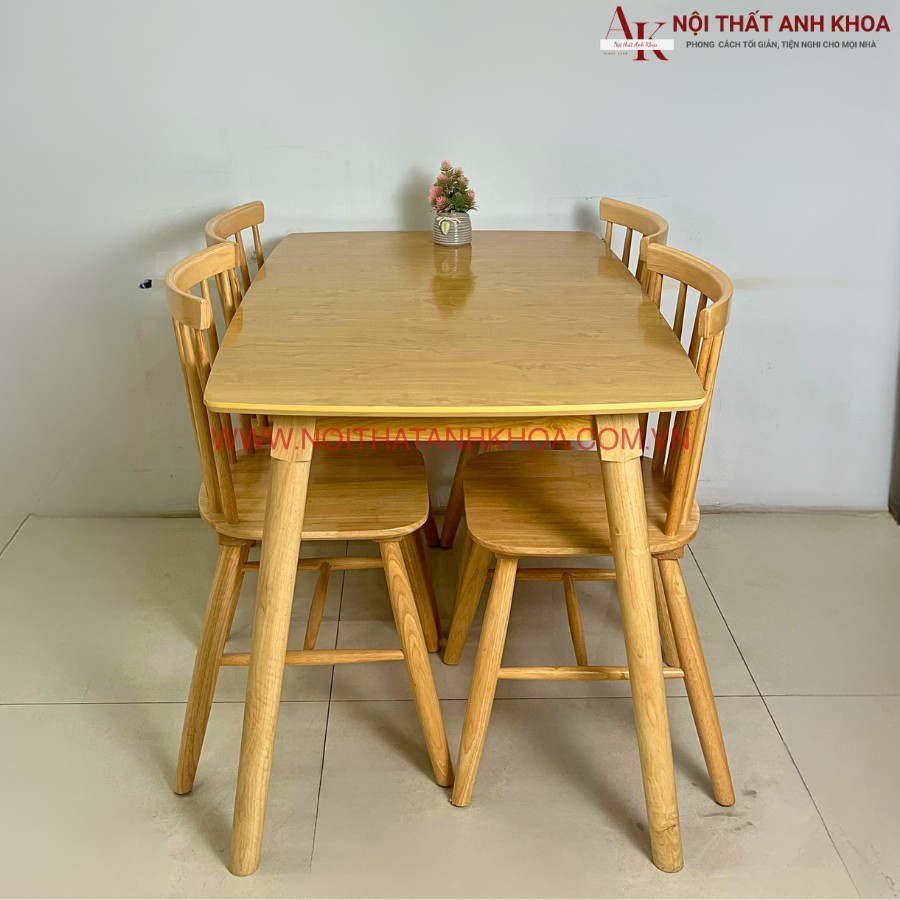Bàn ăn gỗ 4 ghế đẹp nhỏ gọn Bàn ăn gỗ 4 ghế đẹp nhỏ gọn