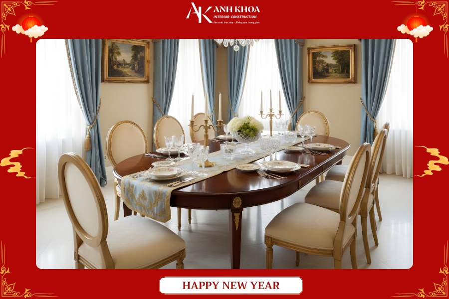 Mẫu bàn ăn phong cách hoàng gia nhẹ nhàng, tinh tế Mẫu bàn ăn phong cách hoàng gia nhẹ nhàng, tinh tế