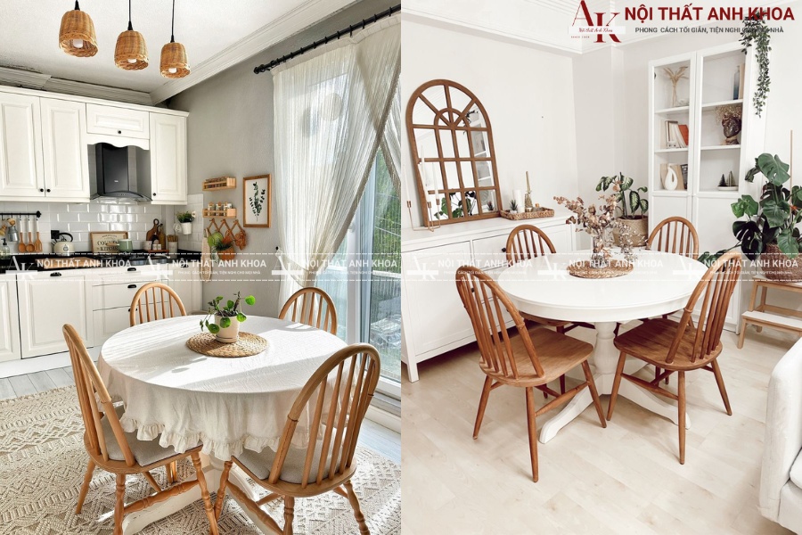 Bàn ăn tròn - Thiết kế mềm mại, tối ưu diện tích Bàn ăn tròn - Thiết kế mềm mại, tối ưu diện tích