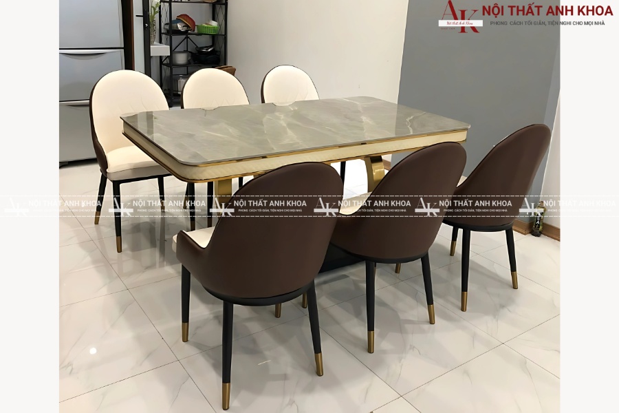 Bàn ăn mặt đá - Sự kết hợp hoàn hảo giữa thẩm mỹ và công năng Bàn ăn mặt đá - Sự kết hợp hoàn hảo giữa thẩm mỹ và công năng