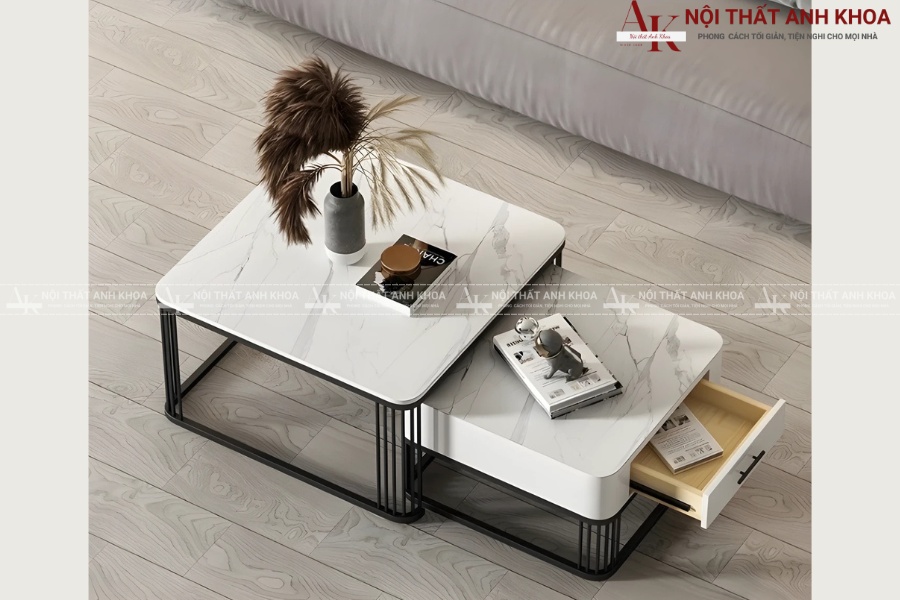 Bàn sofa kết hợp đá cẩm thạch cao cấp Bàn sofa kết hợp đá cẩm thạch cao cấp