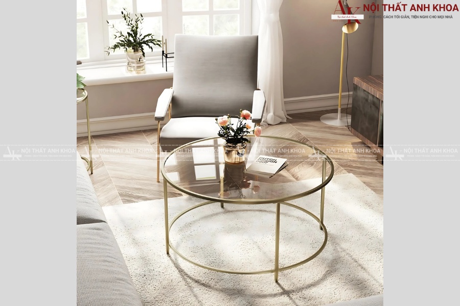 Bàn sofa mặt kính nghệ thuật - Sự kết hợp của thẩm mỹ và tiện nghi Bàn sofa mặt kính nghệ thuật - Sự kết hợp của thẩm mỹ và tiện nghi