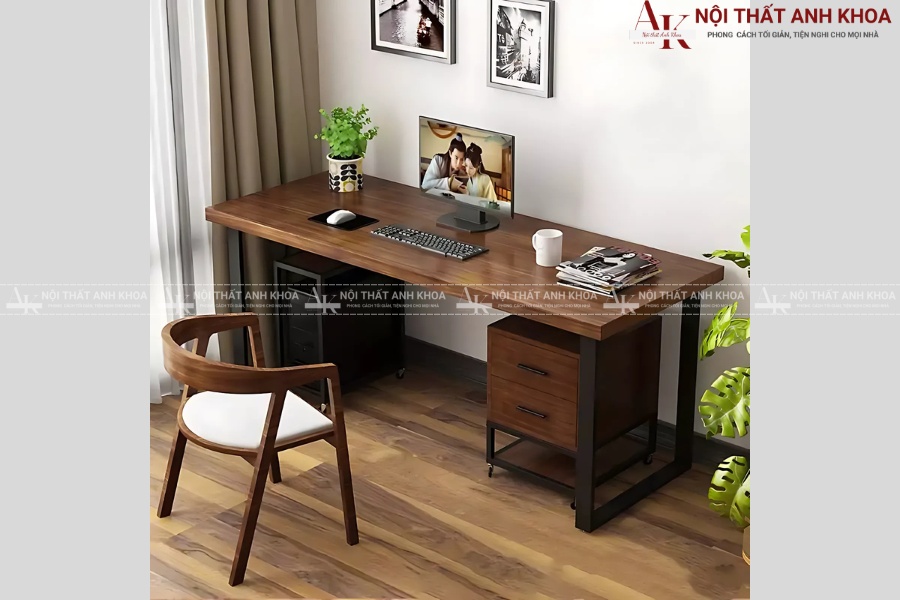 Mẫu bàn làm việc gỗ tự nhiên đẹp - Phù hợp mọi phong cách Mẫu bàn làm việc gỗ tự nhiên đẹp - Phù hợp mọi phong cách