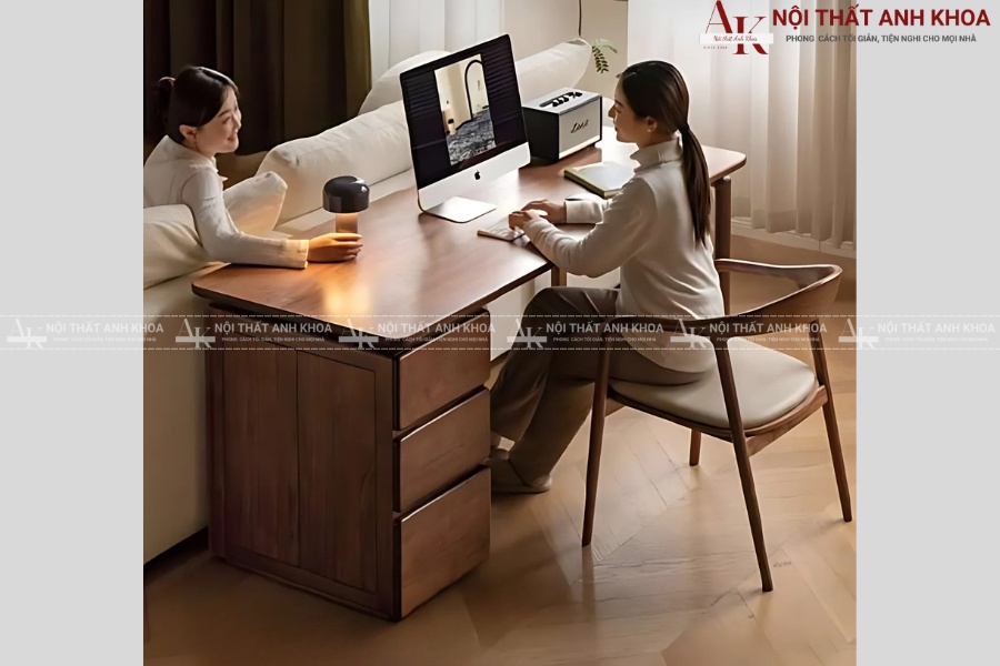 Bàn làm việc gỗ tự nhiên - Đầu tư cho không gian làm việc Bàn làm việc gỗ tự nhiên - Đầu tư cho không gian làm việc