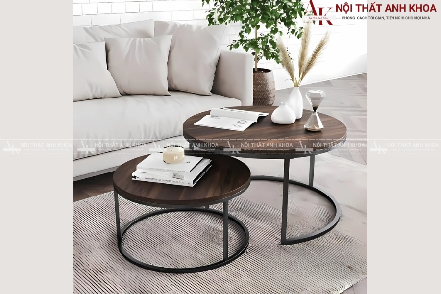 Bàn trà đôi gỗ tự nhiên - Thiết kế tiện lợi, sang trọng Bàn trà đôi gỗ tự nhiên - Thiết kế tiện lợi, sang trọng