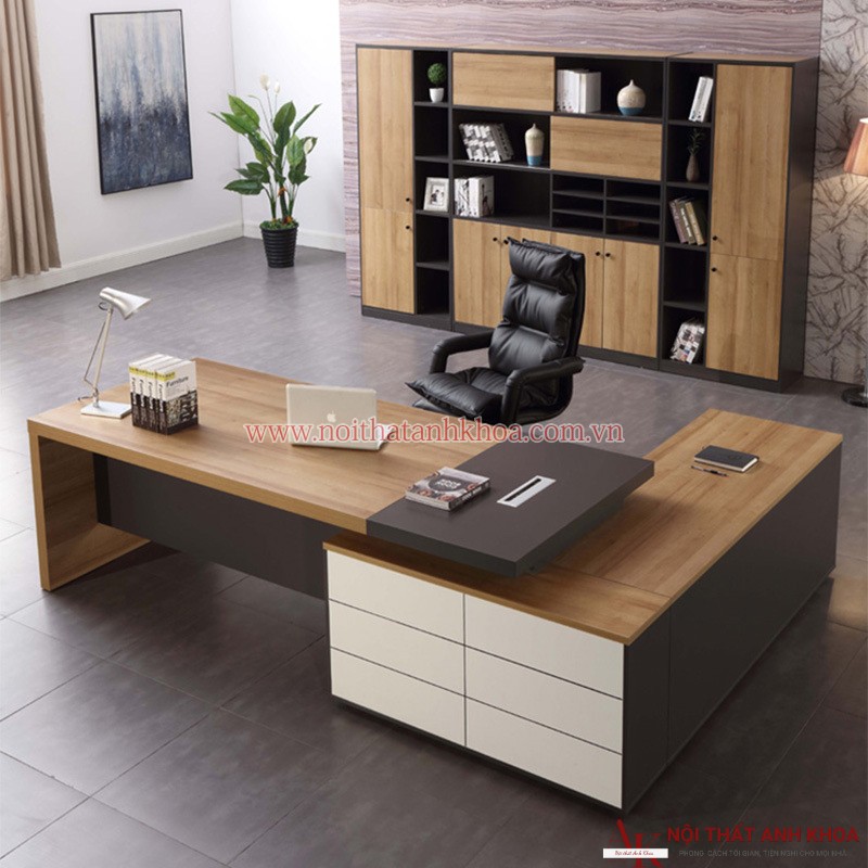 Bàn giám đốc cao cấp gỗ MDF phong cách hiện đại