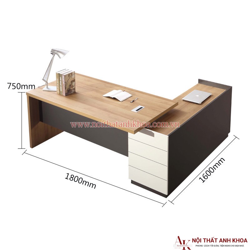 Bàn Giám Đốc Cao Cấp Gỗ MDF Phong Cách Hiện Đại Bàn Giám Đốc Cao Cấp Gỗ MDF Phong Cách Hiện Đại