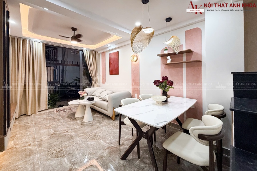 Không gian phòng khách - Bếp tại dự án Quận 7 Không gian phòng khách - Bếp tại dự án Quận 7