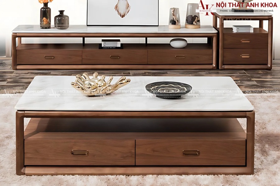 Bàn sofa mặt đá - Sự lựa chọn hoàn hảo cho nội thất chung cư Bàn sofa mặt đá - Sự lựa chọn hoàn hảo cho nội thất chung cư