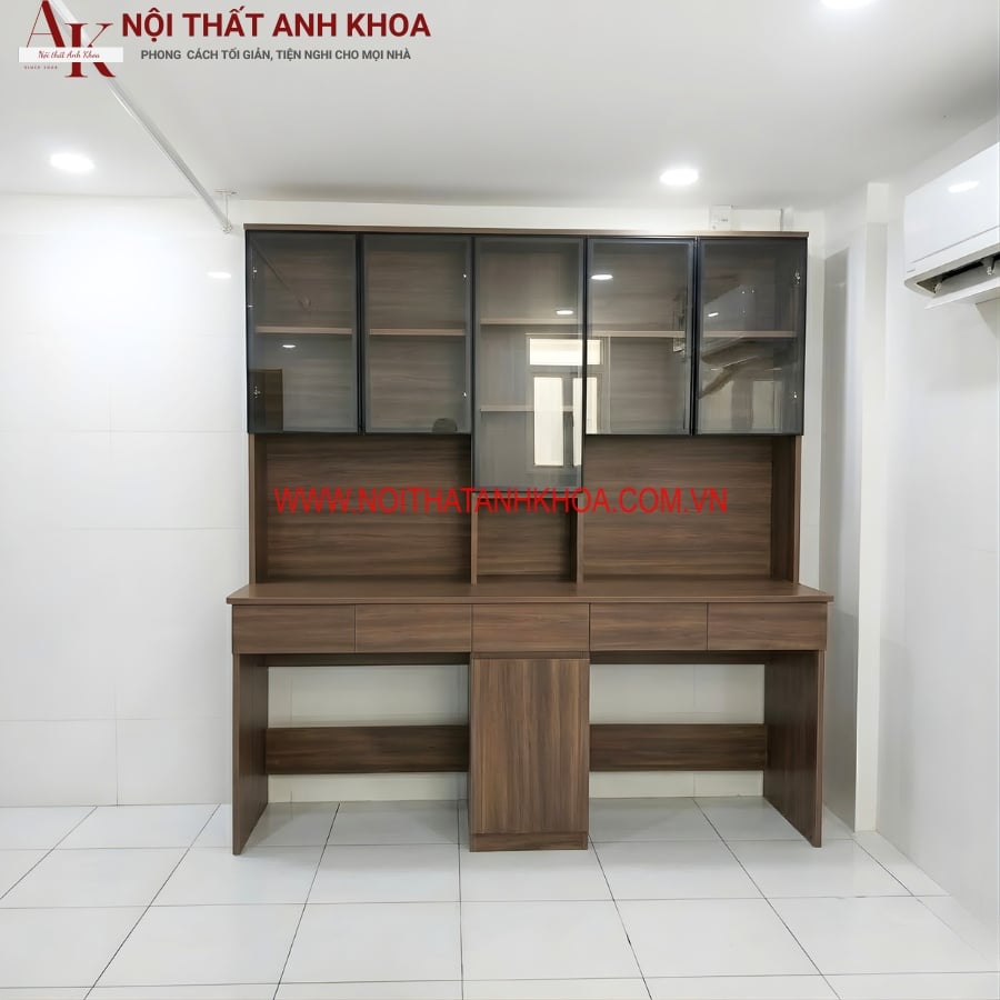 Bàn học sinh 2 bé gỗ công nghiệp màu nâu vân gỗ Bàn học sinh 2 bé gỗ công nghiệp màu nâu vân gỗ