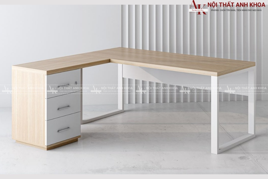 Bàn học chân sắt mặt gỗ - Nội thất Anh Khoa Bàn học chân sắt mặt gỗ - Nội thất Anh Khoa